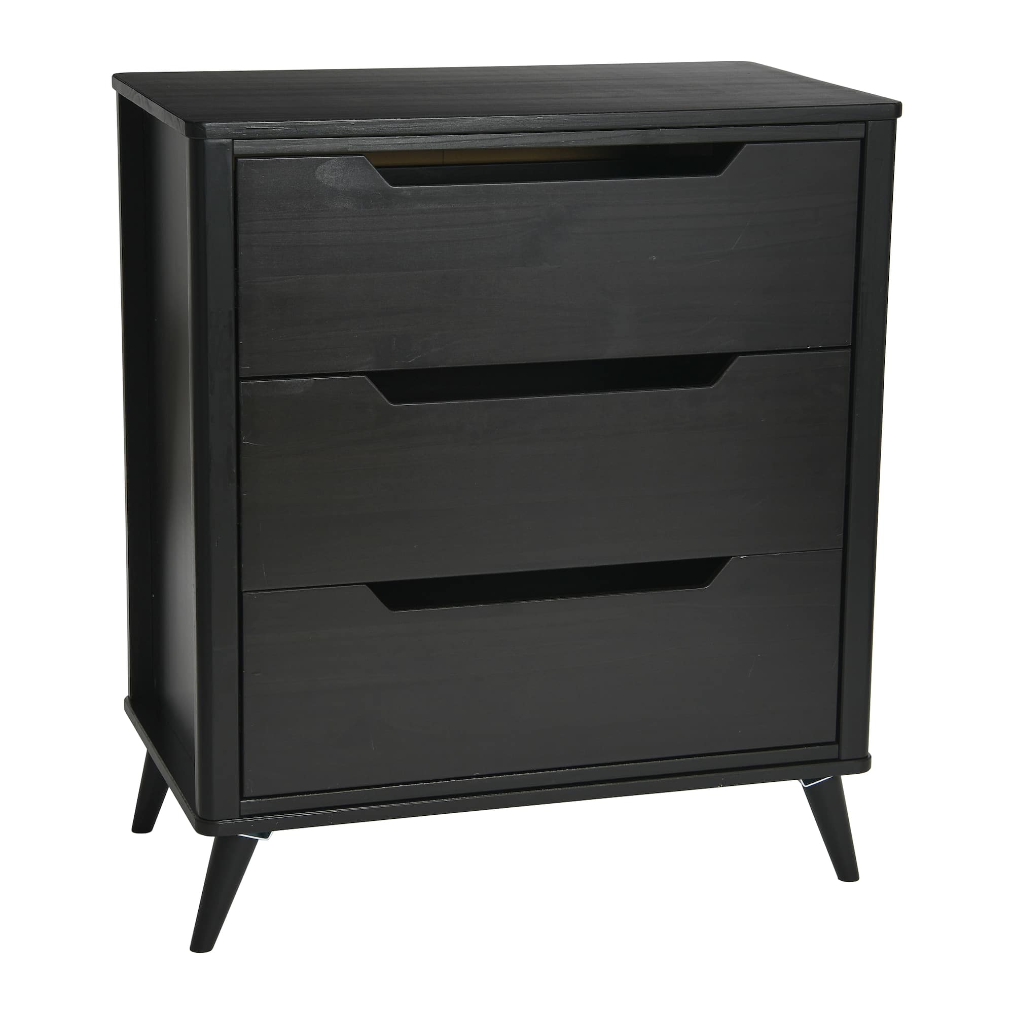 Hello Honey® 37.5" Yume Mid Century Modern Solid Wood 3-Drawer Dresser Chest